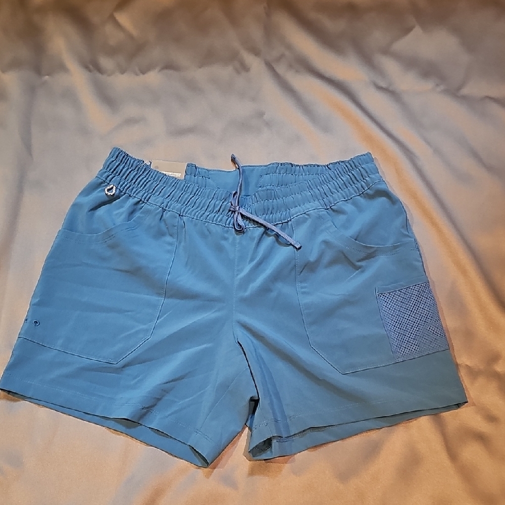 Columbia Blue Athletic Shorts Lightweight Quick-Dry